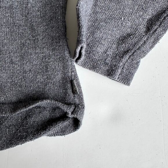 Okaidi Girls Gray Sweater with Sequin Smile - Size 6 - Picture 2 of 4